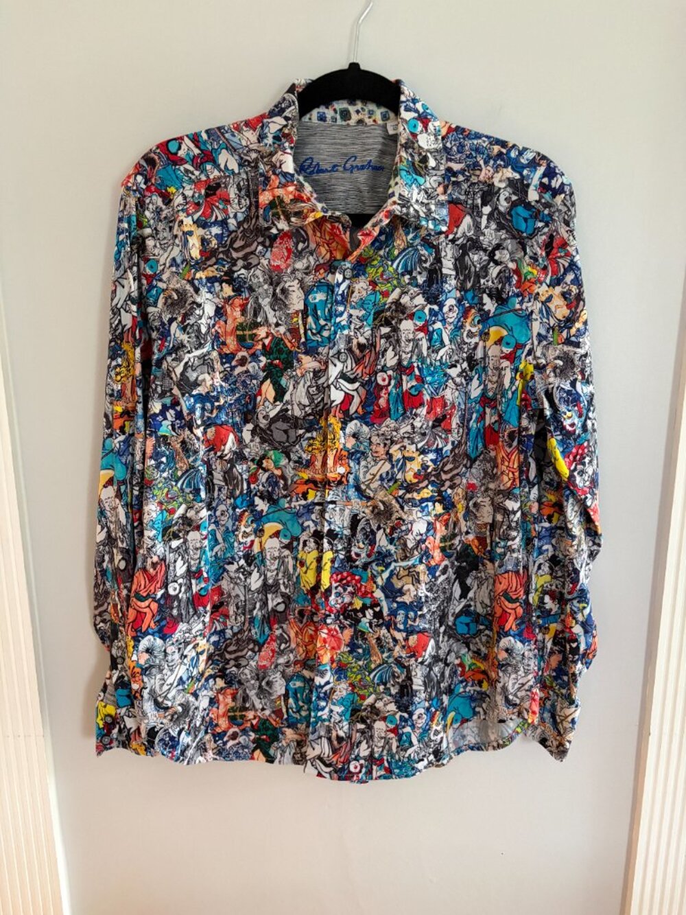 Robert Graham Men’s Medium Classic Fit Japanese Art Graphic Print Button Shirt - Picture 2 of 7